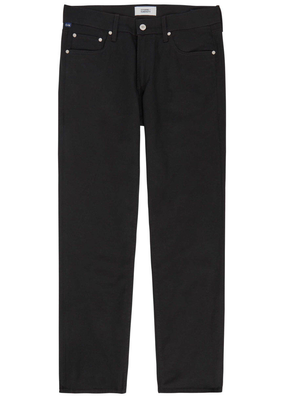 Citizens OF Humanity Elijah Straight-leg Cotton-blend Trousers Black