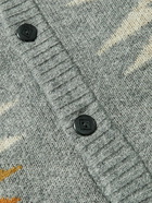 Pendleton - Tuscon Jacquad-Knit Shetland Wool Cardigan - Gray