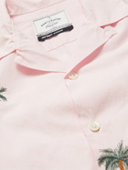 Portuguese Flannel - Convertible-Collar Embroidered Cotton-Poplin Shirt - Pink