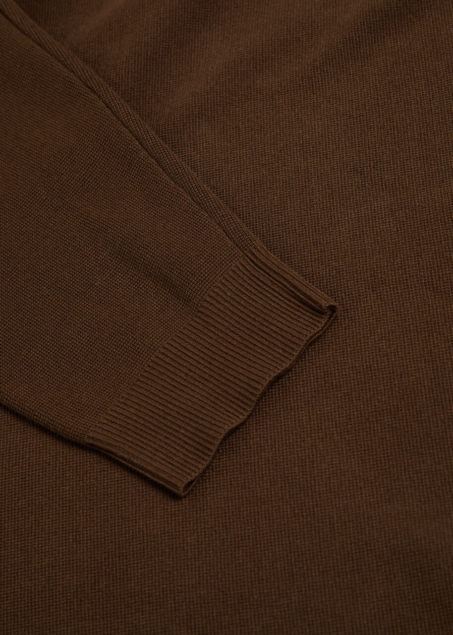 Wax London Carter Cotton-blend Polo Jumper Brown