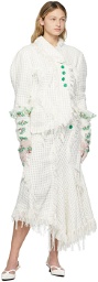 Yuhan Wang White Embroidered Bonsai Gloves