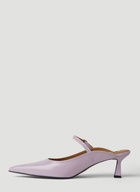 Reike Nen Pointed Mary Jane Kitten Heel Mules