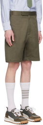 Thom Browne Khaki Unconstructed Shorts