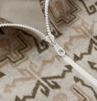 Lanvin - Shell-Panelled Printed Cotton-Fleece Jacket - Men - Beige