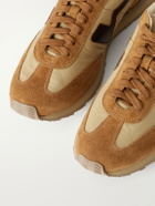 Visvim - FKT Runner Leather and Suede-Trimmed Canvas Sneakers - Neutrals
