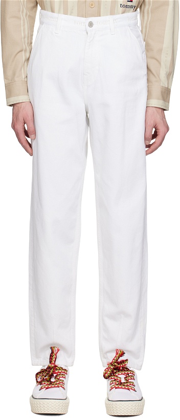 Photo: Tommy Jeans White Embroidered Jeans