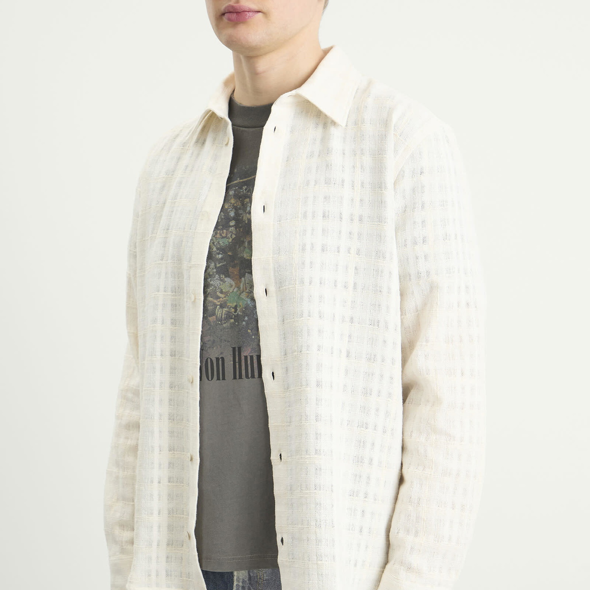 Won Hundred Men's Adriel Shirt in Cannoli Cream