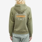 Napapijri Women's Logo Hoodie in Green Lichen