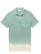 Altea - Dennis Dip-Dyed Cotton Polo Shirt - Blue