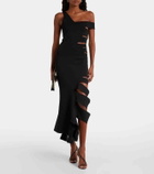 Mugler Asymmetric cutout midi dress