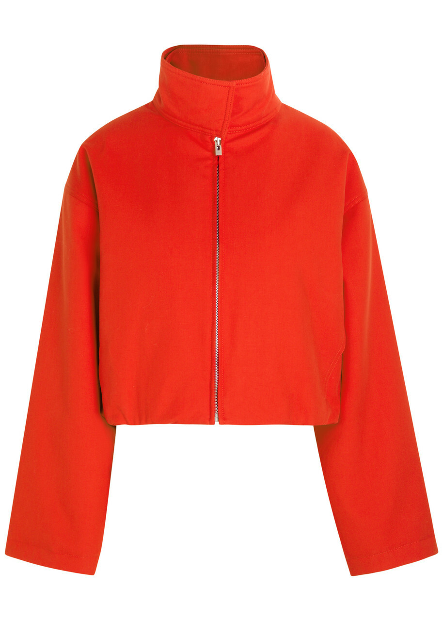 Alaïa Layered Padded Cotton Jacket Orange