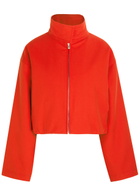Alaïa Layered Padded Cotton Jacket Orange