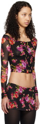 GUIZIO Black Sofia Top