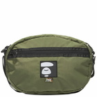 Men's AAPE Cordura Nylon Twill Waist Bag in Khaki