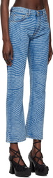 VITELLI SSENSE Exclusive Blue Swirl Jeans