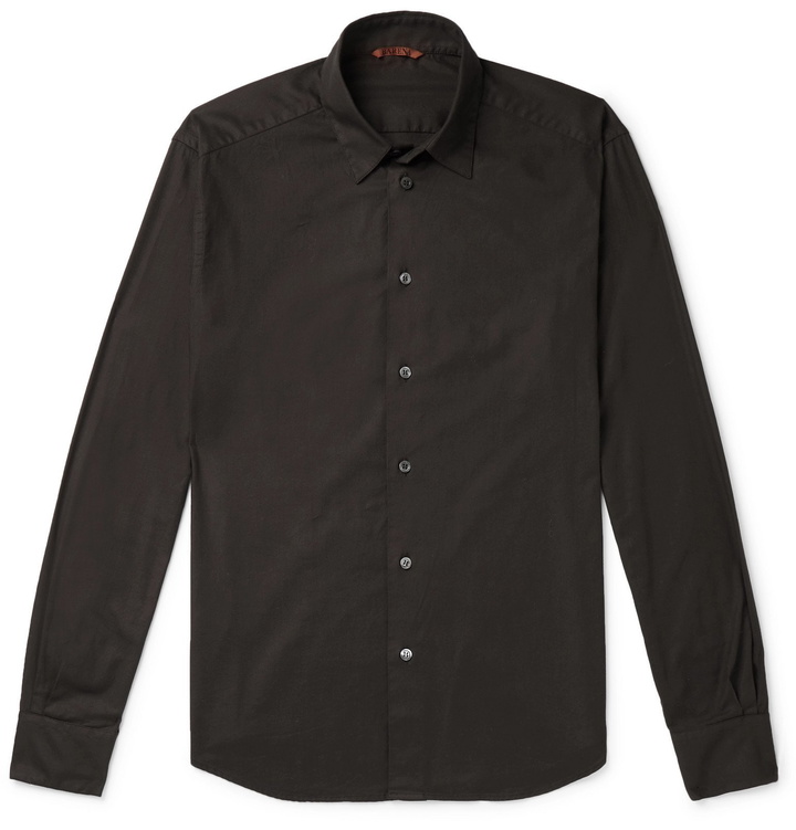 Photo: Barena - Slim-Fit Cotton-Twill Shirt - Brown