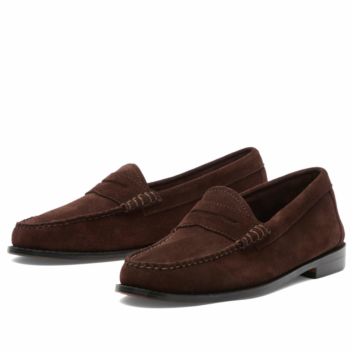 Bass Weejuns Women's Penny Suede Loafer in Chocolate Suede