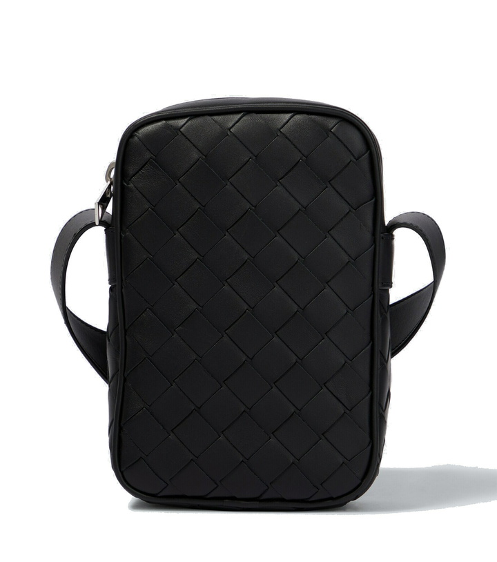 Photo: Bottega Veneta - Intrecciato leather phone pouch