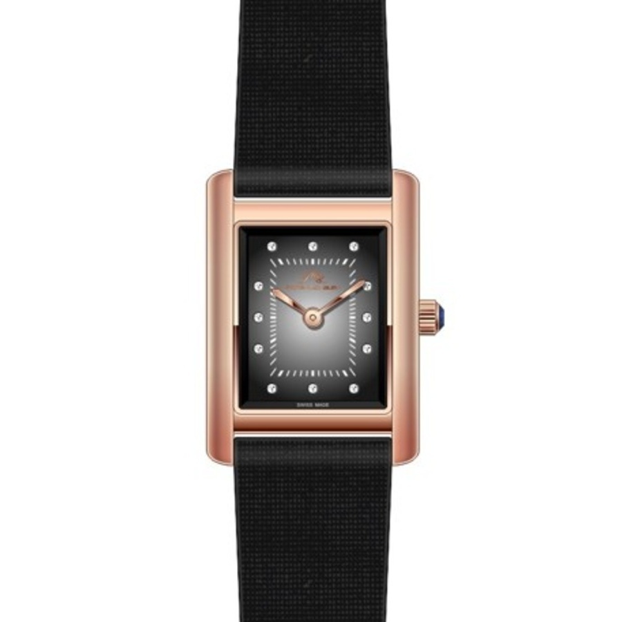Porsamo Bleu Karolina Quartz Diamond Black Dial Ladies Watch 1085AKAL