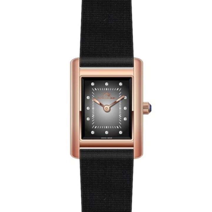 Photo: Porsamo Bleu Karolina Quartz Diamond Black Dial Ladies Watch 1085AKAL