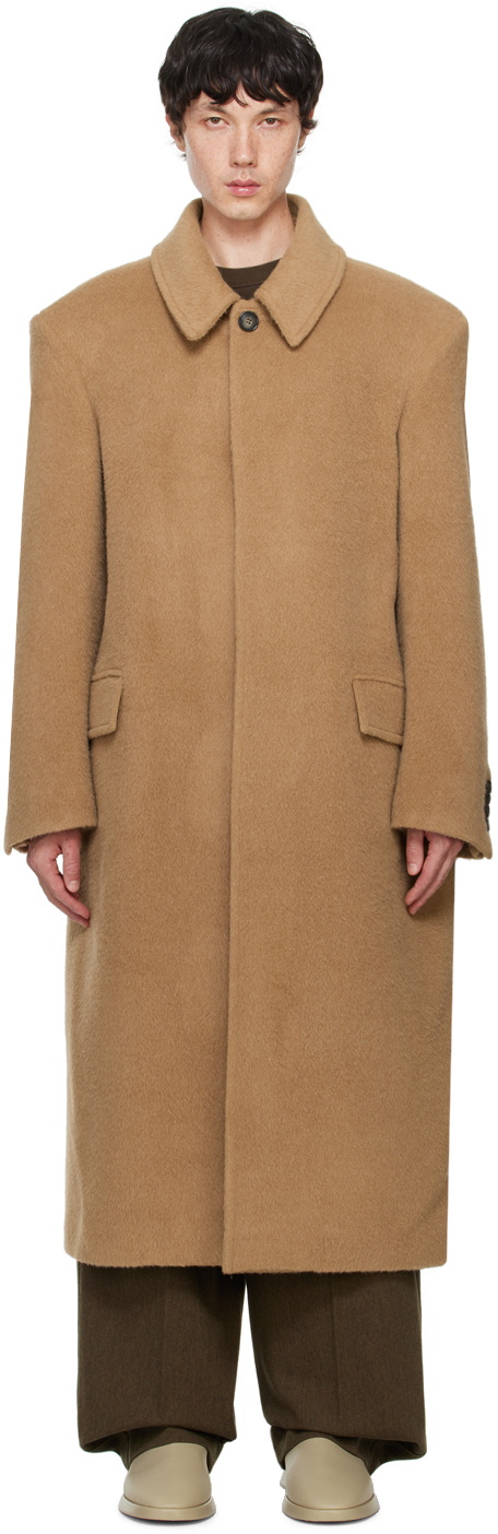 Recto Tan Balmacaan Coat
