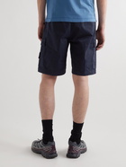 Stone Island - Straight-Leg Garment-Dyed Cotton-Blend Twill Cargo Shorts - Blue