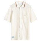 Percival Men's Alfie Knitted Polo Shirt in Neutrals