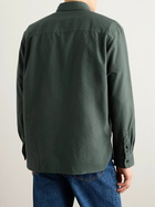 A.P.C. - Mateo Button-Down Collar Logo-Embroidered Cotton-Twill Shirt - Green