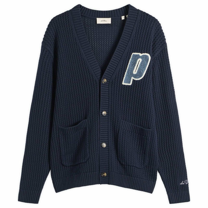 Photo: Les Deux Men's Prince Lace Knitted Cardigan in Dark Navy