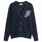 Les Deux Men's Prince Lace Knitted Cardigan in Dark Navy