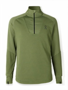 ON - Climate Recyled Mesh and Ripstop Half-Zip Top - Green