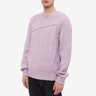 Helmut Lang Men's Seamed Crew Knit in Wisteria