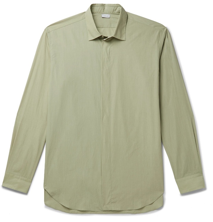 Photo: Caruso - Cutaway-Collar Cotton Shirt - Green
