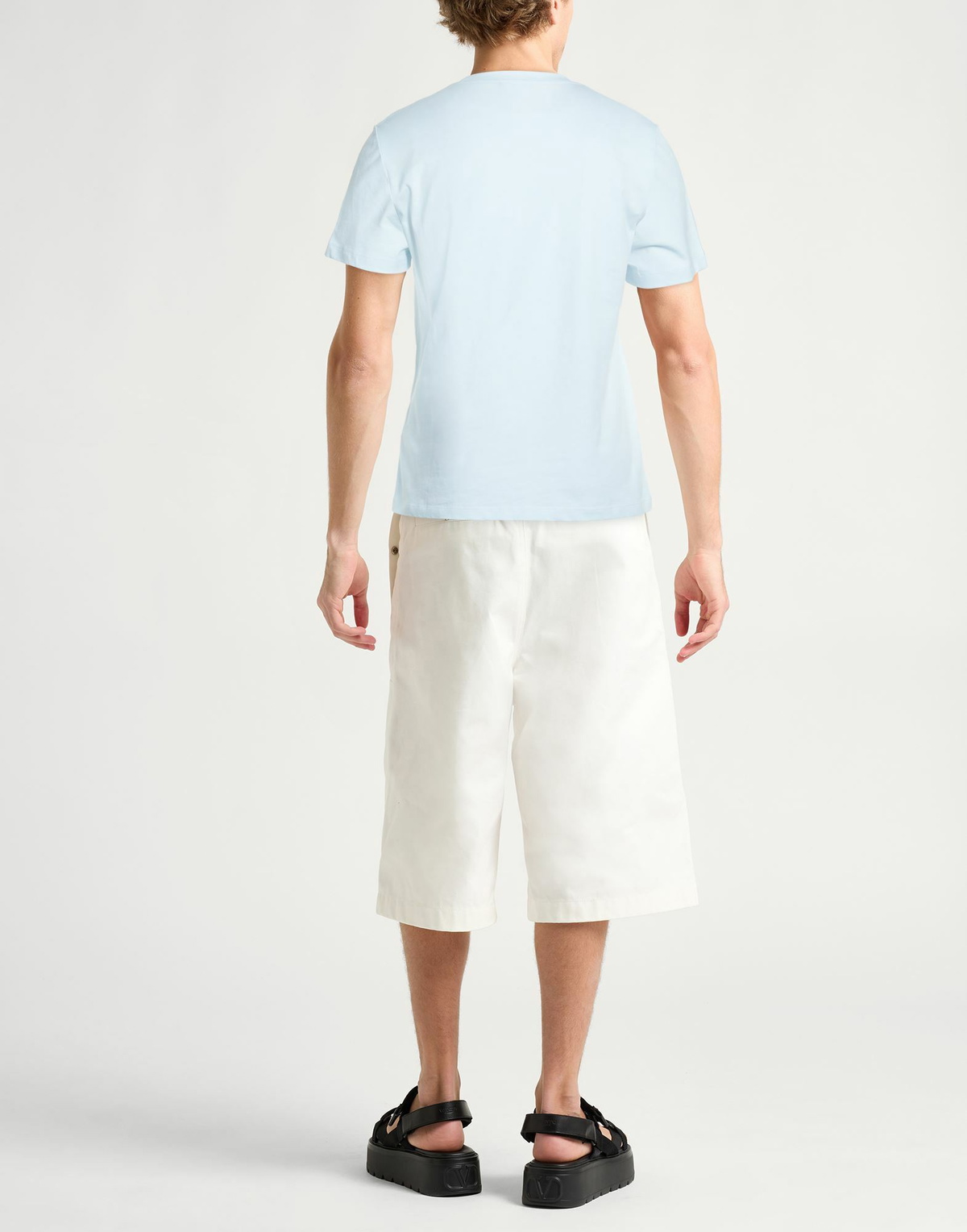 Balmain Mens T-shirt Sky in Blue