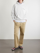 A.P.C. - Fragment Logo-Print Cotton-Jersey Hoodie - Gray