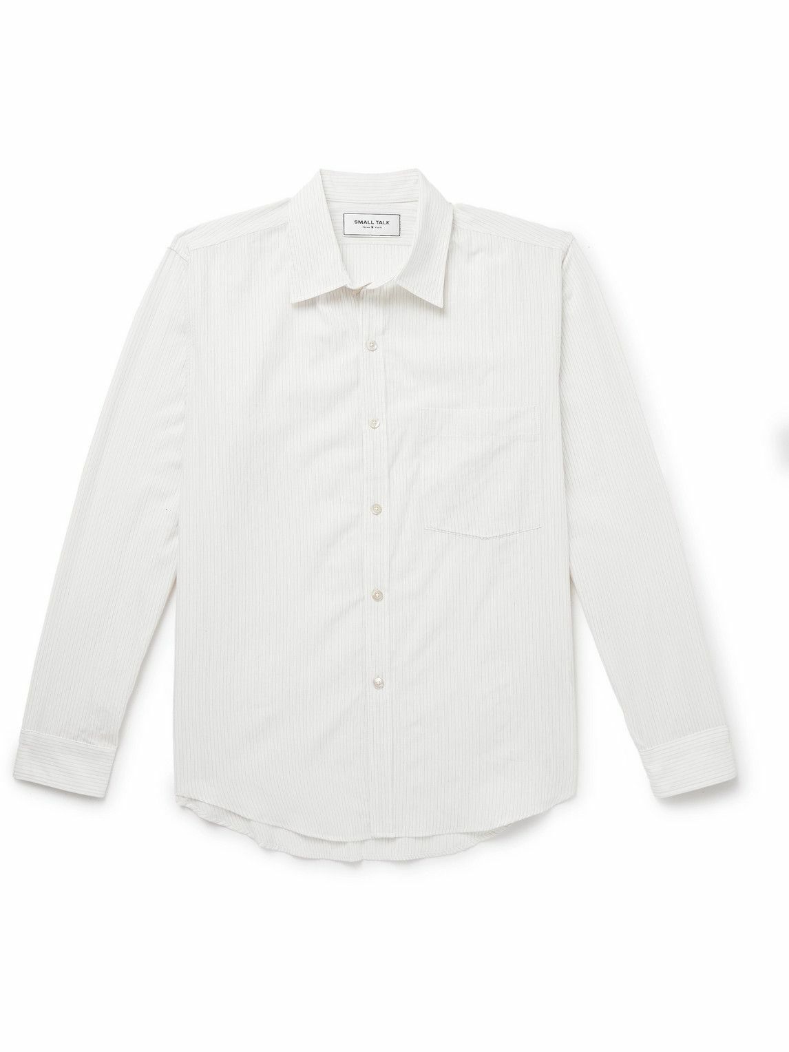 Small Talk - Striped Cotton-Voile Shirt - White