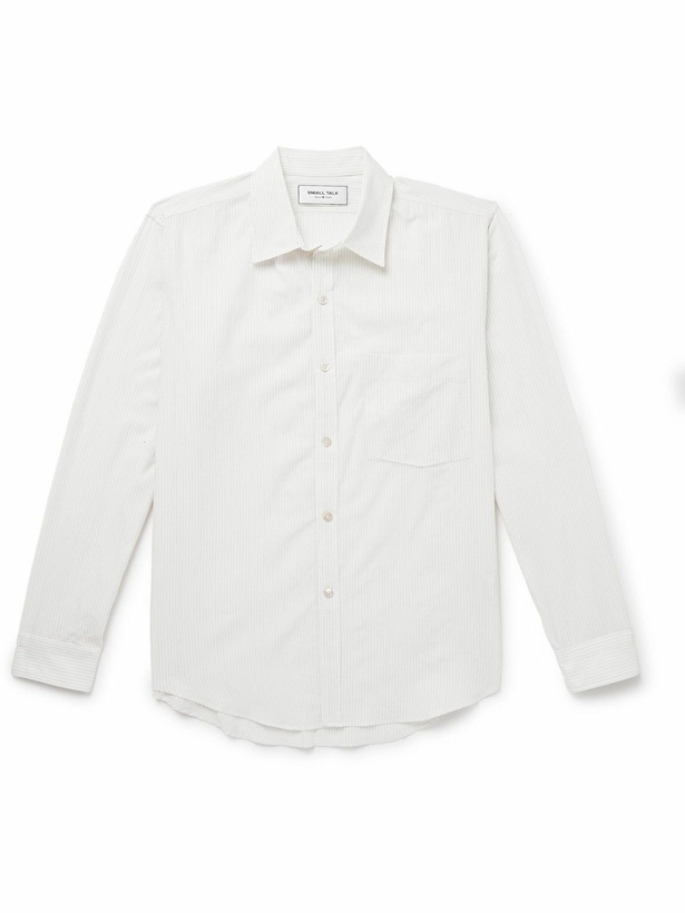 Photo: Small Talk - Striped Cotton-Voile Shirt - White