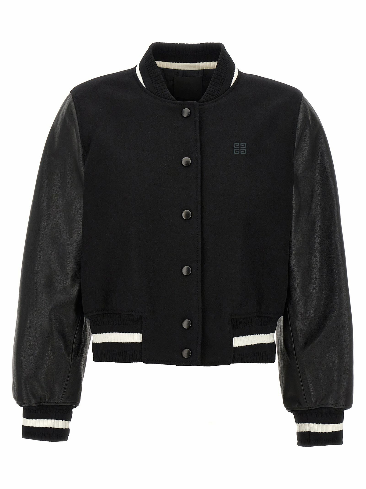 Givenchy Black and White Wool 4G Bomber Jacket Givenchy