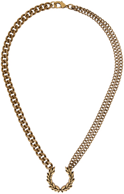 Photo: Fred Perry Gold Double Chain Laurel Wreath Necklace