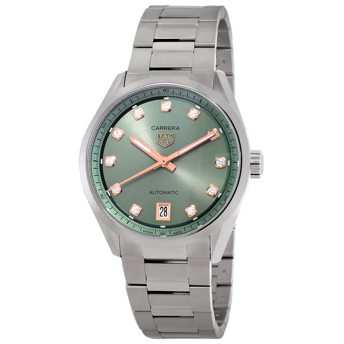 Tag Heuer Carrera Date Automatic Diamond Ladies Watch WBN2317.BA0001
