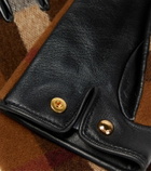 Burberry - Checked paneled wool gloves