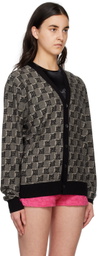 MISBHV Black & Beige Monogram Cardigan
