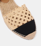 Aquazzura Sunburst raffia espadrille sandals