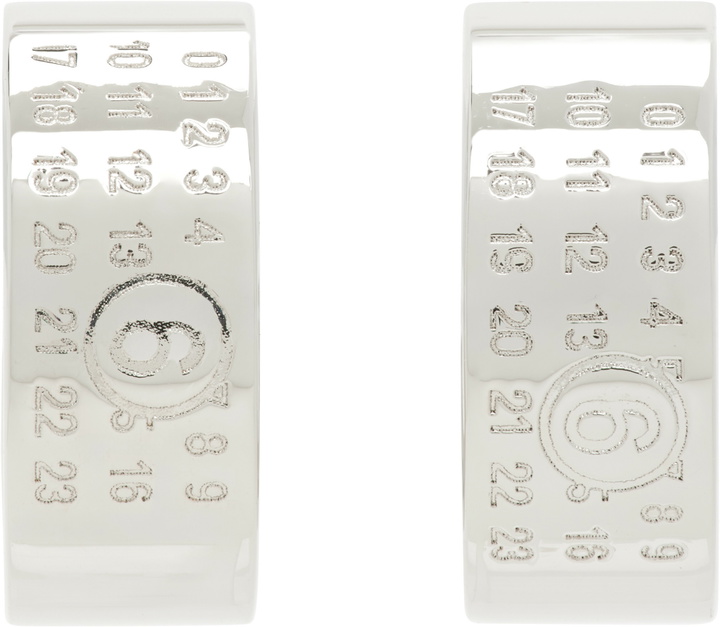 Photo: MM6 Maison Margiela Numeric Minimal Signature Hoop Earrings