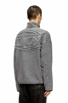 Diesel Zip-up sweatshirt with inner lining - Sweaters Mens in Grey