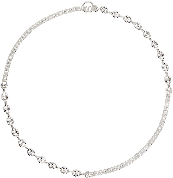 Photo: WWW.WILLSHOTT Silver Split Puff Marina Necklace