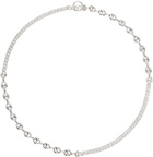 WWW.WILLSHOTT Silver Split Puff Marina Necklace
