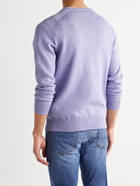 PETER MILLAR - Crown Slim-Fit Pima Cotton-Blend Sweater - Purple