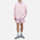 Sporty & Rich Hotel du Cap Cursive Oversized Shirt in Pink/White Thin Stripe White