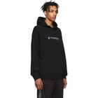 Givenchy Black Hand-Embroidered Logo Hoodie